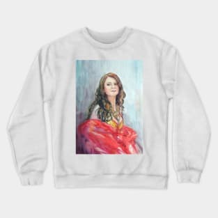 Watercolour portrait of an Eastern Dancer Crewneck Sweatshirt